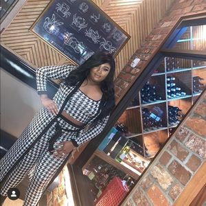 3 piece houndstooth set